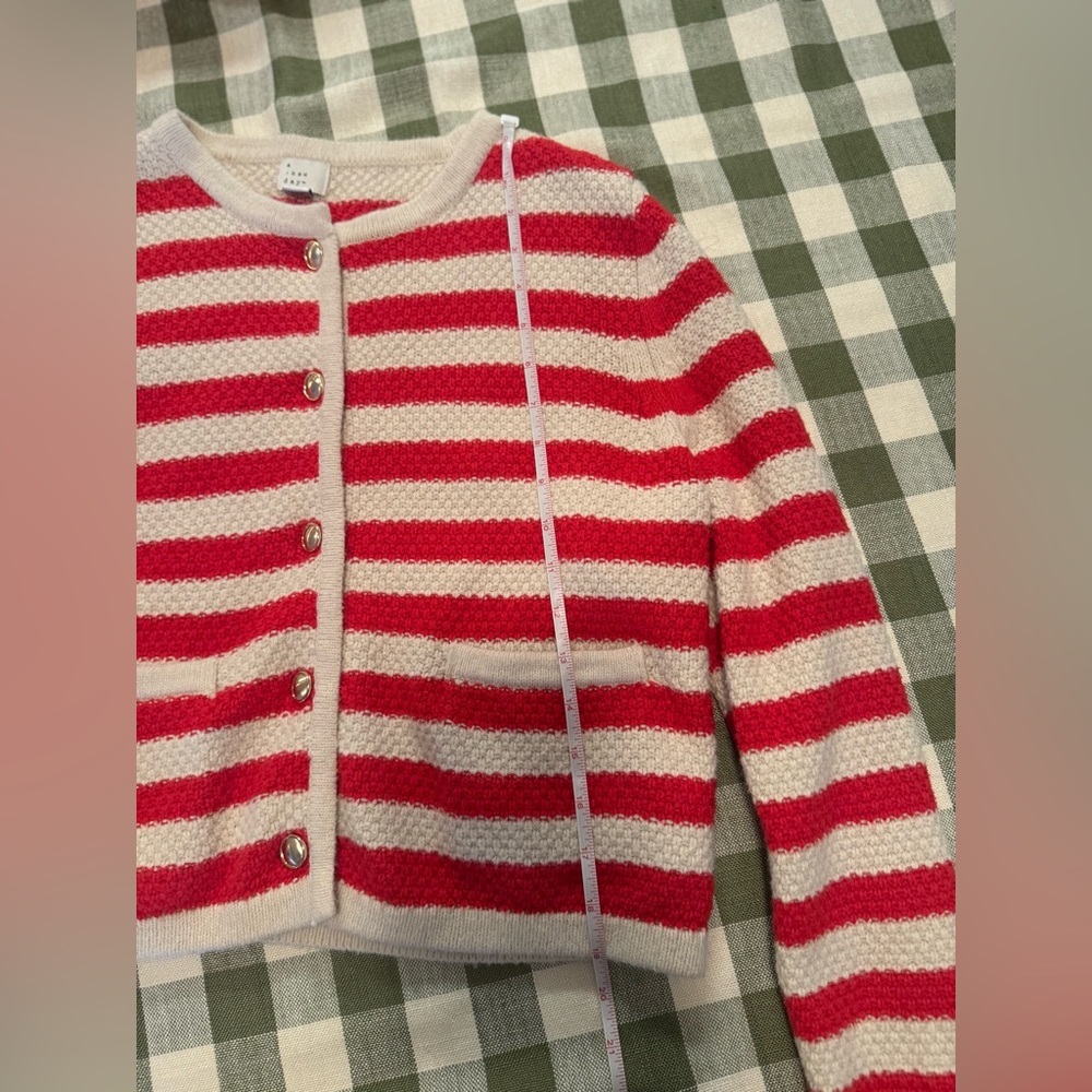 a new day Red and Cream Stripped Cardigan - Picture 8 of 13